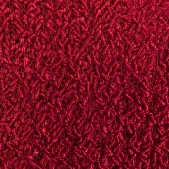 Chico’s Red Boucle V-Neck Sweater - Picture 10 of 10